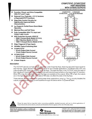 CY74FCT374TSOC datasheet  